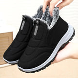 Sneakers- Women Shoes Winter Warmth and Plush Thickening for Outdoor