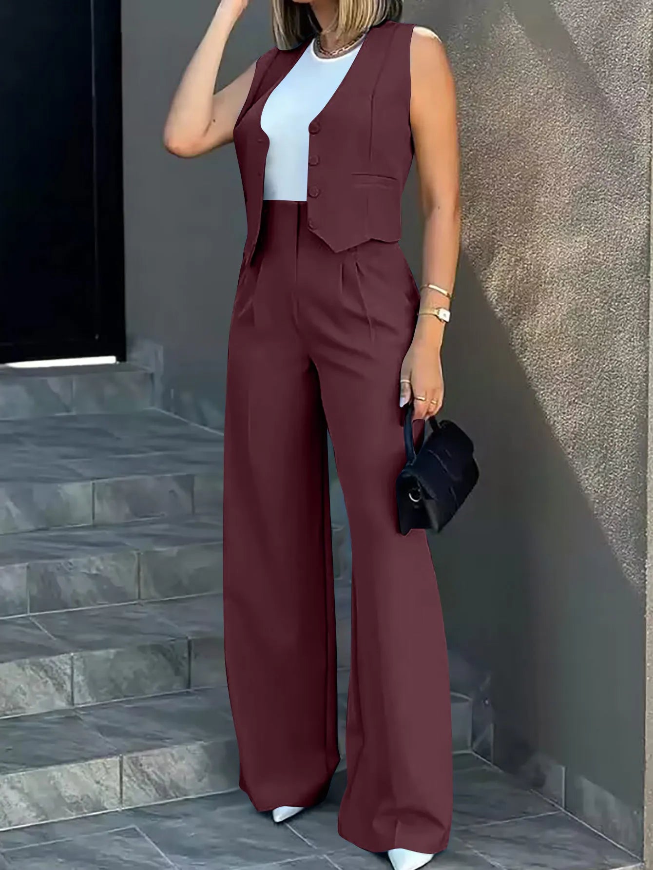 2 Piece Set Dress Women's Summer Casual Elegant Pants Set stylish