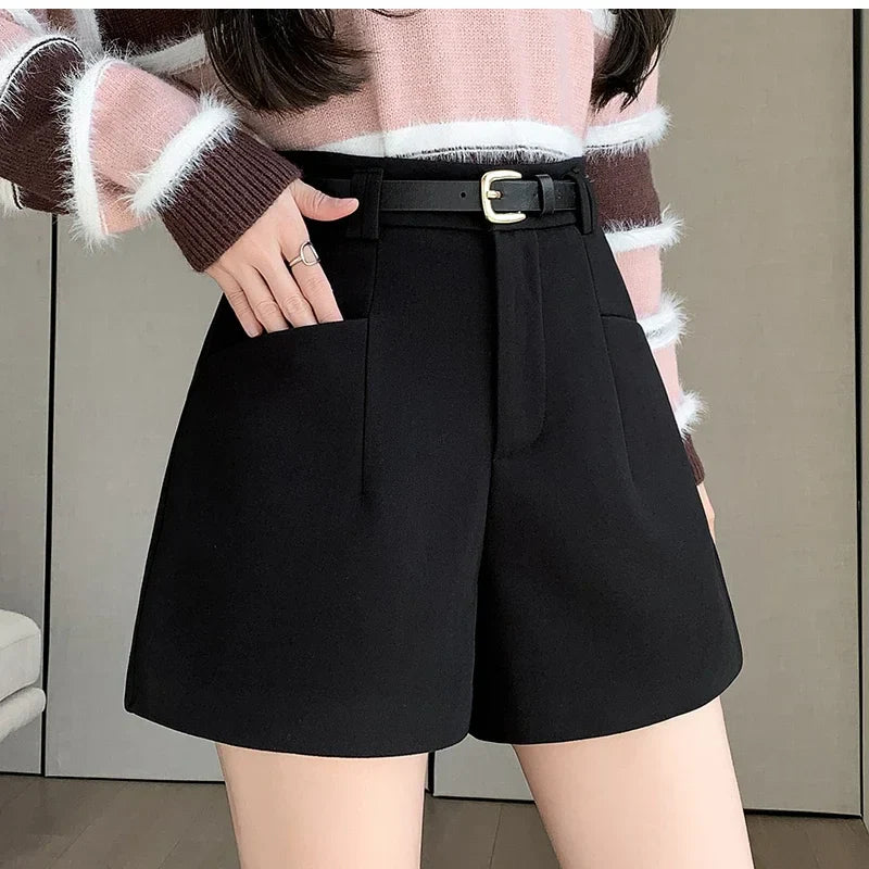 Duomofu Stylish Women's Casual Solid High Waist Wide Leg Shorts with PSPECIFICATIONSBrand Name: DUOMOFUDecoration: PocketsDecoration: sashesFabric Type: BroadclothPant Style: regularPattern Type: SolidFit Type: LOOSEStyle: CasualMateriDMEwomenstorenull