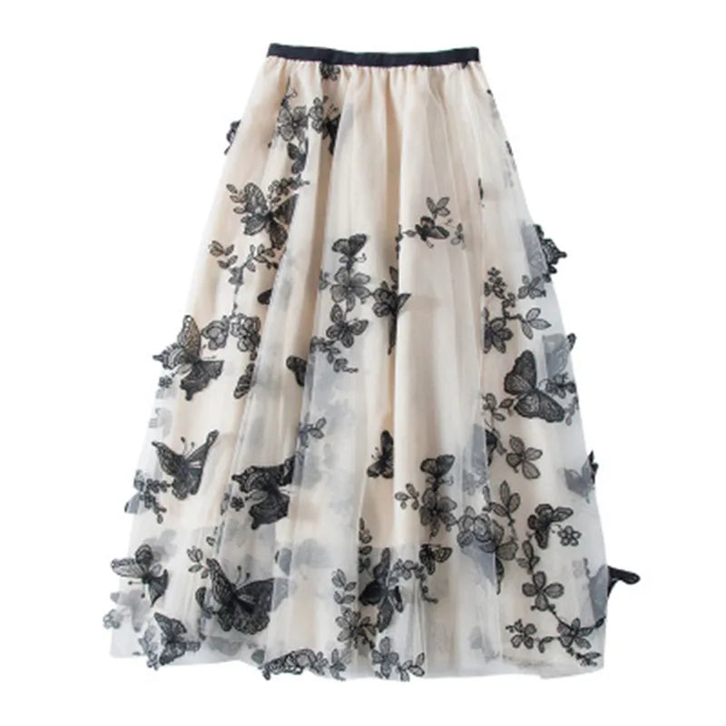 Skirt Women Vintage Butterfly Embroidery Elastic High Waist A-Line MesSPECIFICATIONSBrand Name: GLINDADAMaterial: POLYESTERMaterial: MeshMaterial: VoileStyle: Chinese StyleElasticity: Slight StrechOrigin: Mainland ChinaCN: GuangdongSeaDMEwomenstorenull