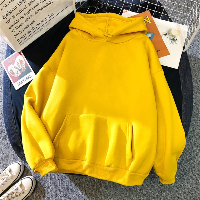 Casual Women's Solid Hoodie Comfortable Strecth Sweatshirts Loose PockSPECIFICATIONSBrand Name: NoEnName_NullOrigin: Mainland ChinaCN: GuangdongSeason: Autumn/WinterDecoration: Lace-upAge: 18-24Material: POLYESTERThickness: ThickElastiDMEwomenstorenull