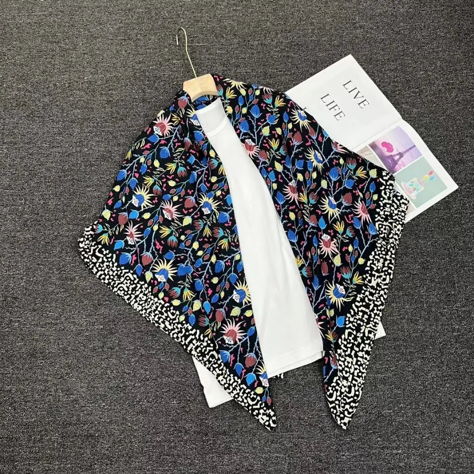 New fashion multi-color printed large square scarf women'sSPECIFICATIONSBrand Name: NoEnName_NullCraft of Weaving: Non-wovenOrigin: ES(Origin)Gender: WOMENDepartment Name: ADULTHign-concerned Chemical: NoneMaterial: POLYESTDMEwomenstorenull