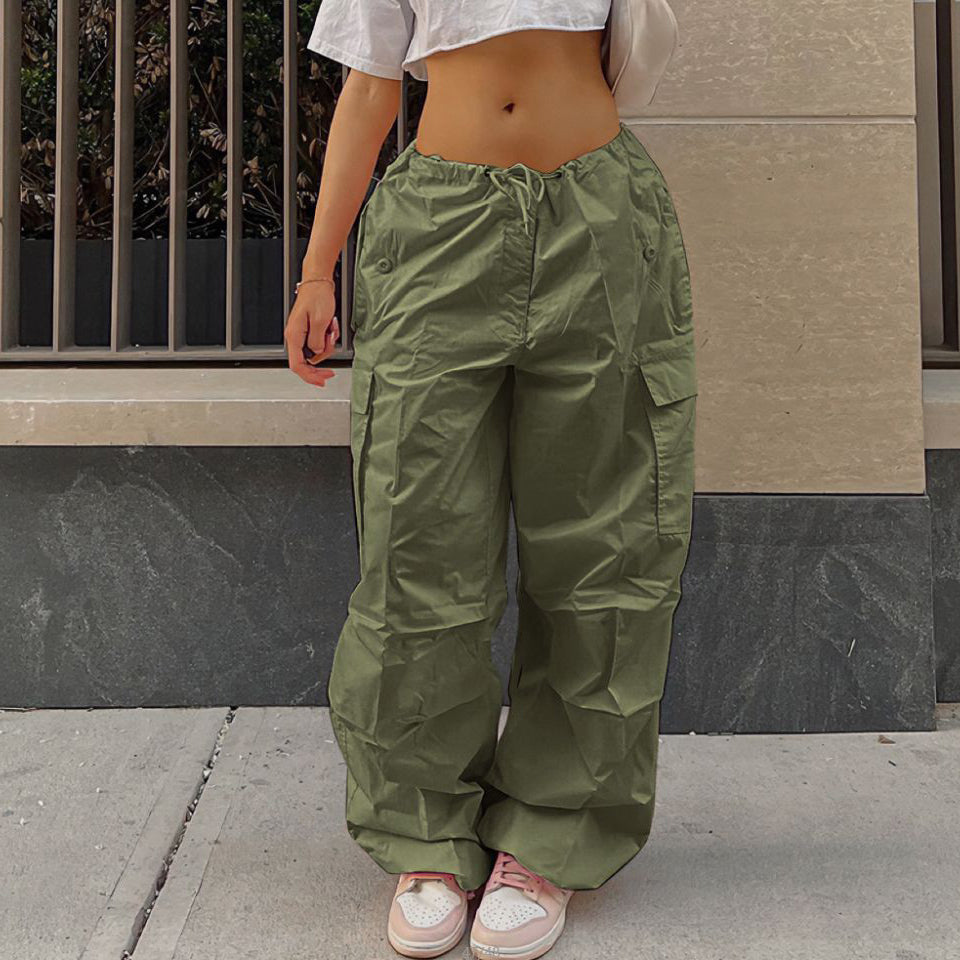 Sweatpants Trousers Women Jogger Cargo Pants Streetwear OutfitsSPECIFICATIONSBrand Name: AllukasaStyle: Y2KAge: 18-24Origin: Mainland ChinaCN: GuangdongWaist Type: highDecoration: PocketsDecoration: sashesDecoration: Lace-upElasDMEwomenstorenull