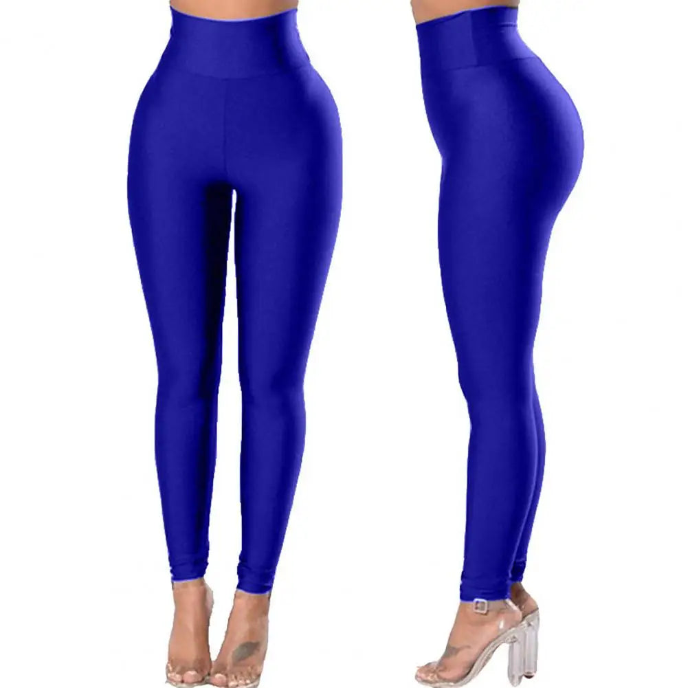 Leggings- Pants Solid Color Elastic Waist Sweatpants Tights Sexy Women