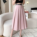 High Waist Midi Pleated Skirts Women's Fashion A-line Casual Suit SkirSPECIFICATIONSBrand Name: YUAZHOQIMaterial: POLYESTERStyle: CasualElasticity: Non StrechOrigin: Mainland ChinaCN: GuangdongSeason: Spring/SummerFabric Type: BroadcloDMEwomenstorenull