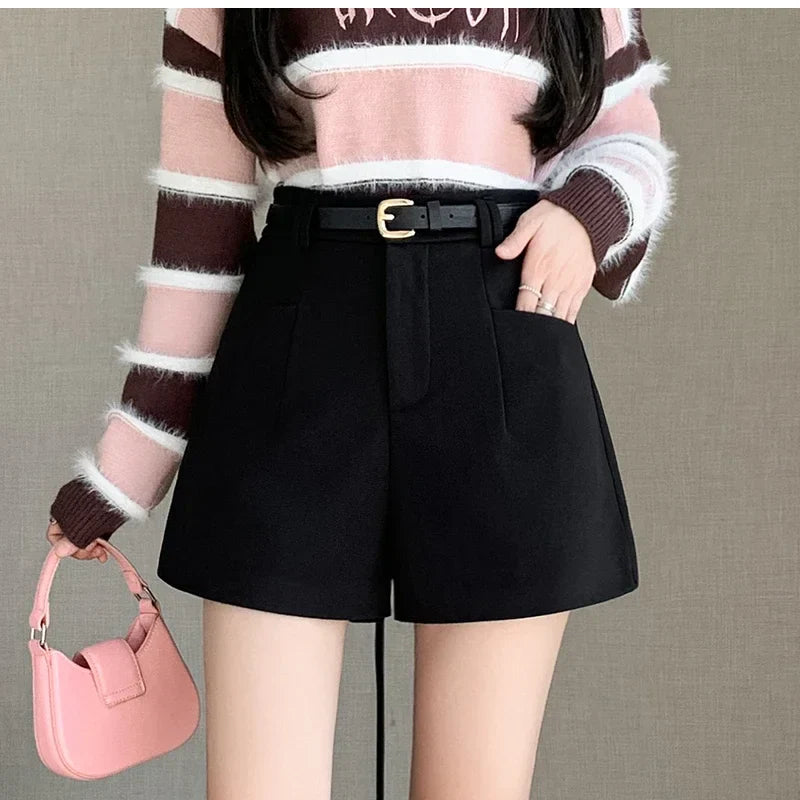 Duomofu Stylish Women's Casual Solid High Waist Wide Leg Shorts with PSPECIFICATIONSBrand Name: DUOMOFUDecoration: PocketsDecoration: sashesFabric Type: BroadclothPant Style: regularPattern Type: SolidFit Type: LOOSEStyle: CasualMateriDMEwomenstorenull