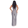 Sleeveless Sequined Jumpsuit Round Neck Slim Fit High Waist Sexy Sprin