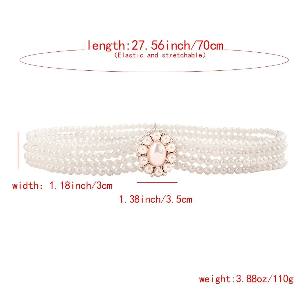 1 Piece With White Pearl Belt Elastic Oval Buckle Fashion Women's WaisSPECIFICATIONSBrand Name: NoEnName_NullDepartment Name: ADULTBelts Material: MetalBelts Material: PlasticOrigin: Mainland ChinaCN: ZhejiangGender: WOMENStyle: fashioDMEwomenstorenull