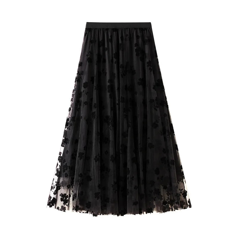 Skirt Women Vintage Butterfly Embroidery Elastic High Waist A-Line MesSPECIFICATIONSBrand Name: GLINDADAMaterial: POLYESTERMaterial: MeshMaterial: VoileStyle: Chinese StyleElasticity: Slight StrechOrigin: Mainland ChinaCN: GuangdongSeaDMEwomenstorenull