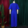 Jumpsuits Women Elegant Luxury O Neck Short Sleeve Belt Waisted StraigSPECIFICATIONSBrand Name: NoEnName_NullStyle: Office LadyAge: MIDDLE AGEOrigin: Mainland ChinaCN: GuangdongSeason: All seasonMaterial: POLYESTERDecoration: sashesFabDMEwomenstorenull