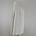 Skirts- Pleated Long Skirt Fashion Clothing Black White for Women