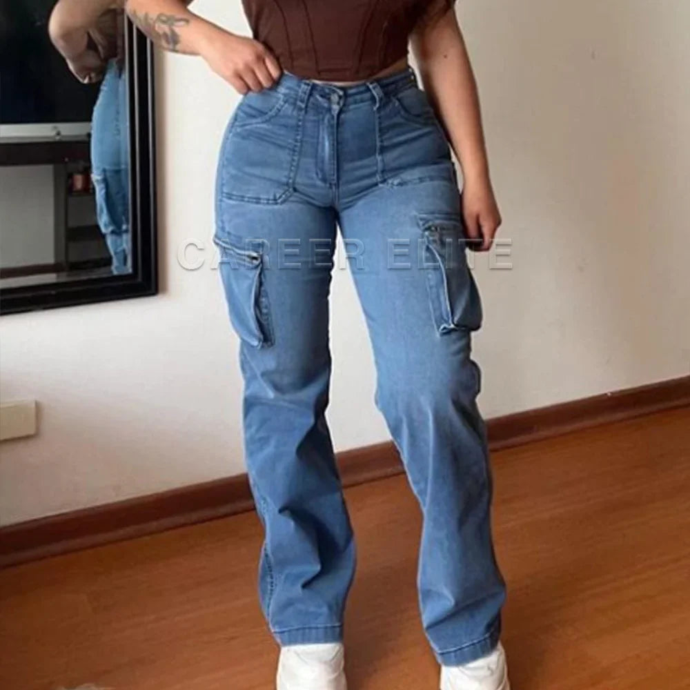 Streetwear Blue Jeans High Waist Straight Wide Leg Pants Denim TrouserSPECIFICATIONSBrand Name: NoEnName_NullMaterial: POLYESTERMaterial: COTTONElasticity: Medium StrecthFabric Type: Thin denimLength: Ankle-Length PantsFit Type: LOOSESDMEwomenstorenull