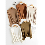 Wool Soft Long Sleeve T-shirts Women Round Neck Slim Fit Basic HeatingSPECIFICATIONSBrand Name: Y DemoStyle: Office LadyAge: MIDDLE AGEOrigin: Mainland ChinaCN: ZhejiangSeason: Autumn/WinterClothing Length: regularDecoration: noneElastDMEwomenstorenull