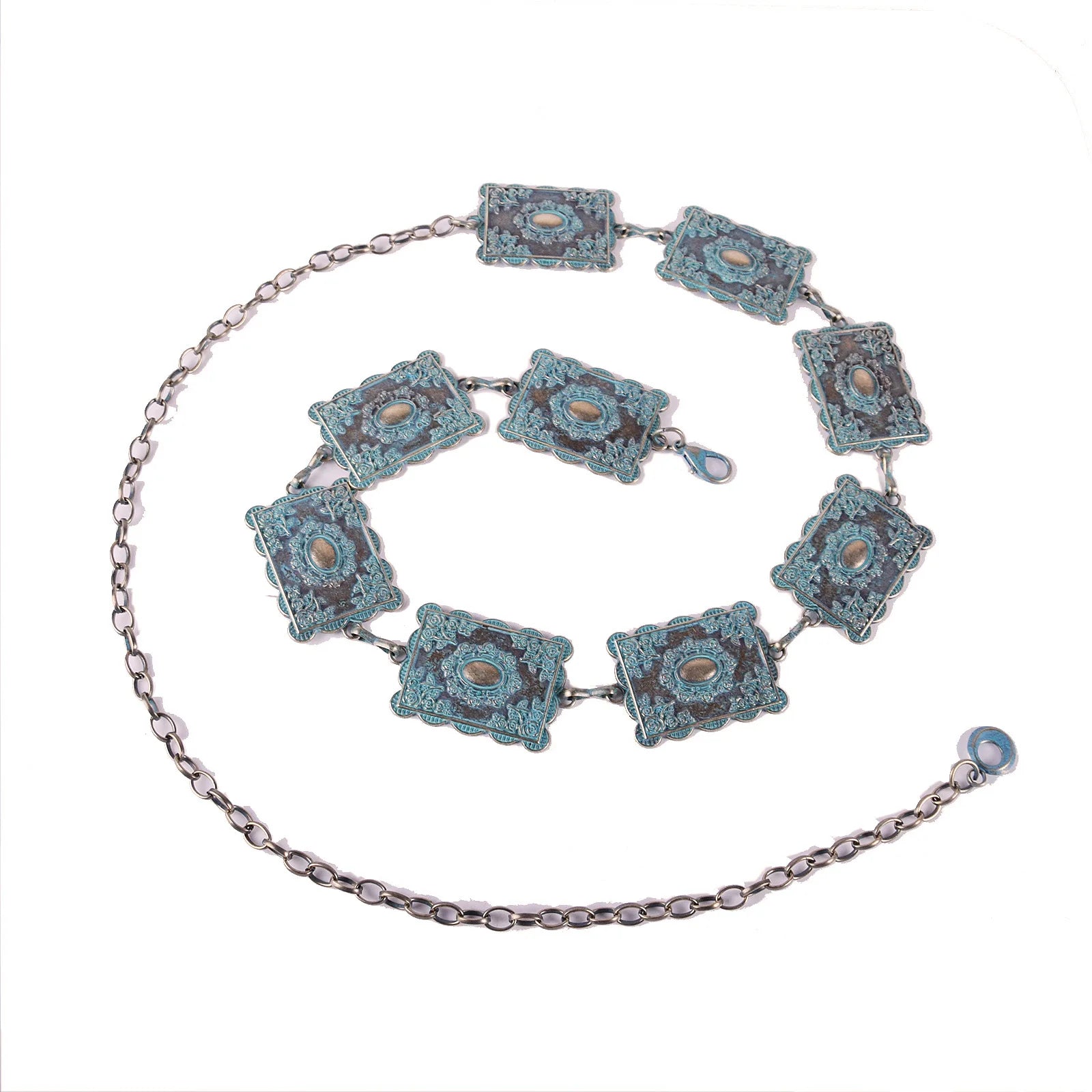 Fashionable retro style metal carved decorative chain waist chain acceSPECIFICATIONSBrand Name: NoEnName_NullDepartment Name: ADULTBelts Material: MetalOrigin: Mainland ChinaCN: ZhejiangGender: WOMENChoice: yesDMEwomenstorenull