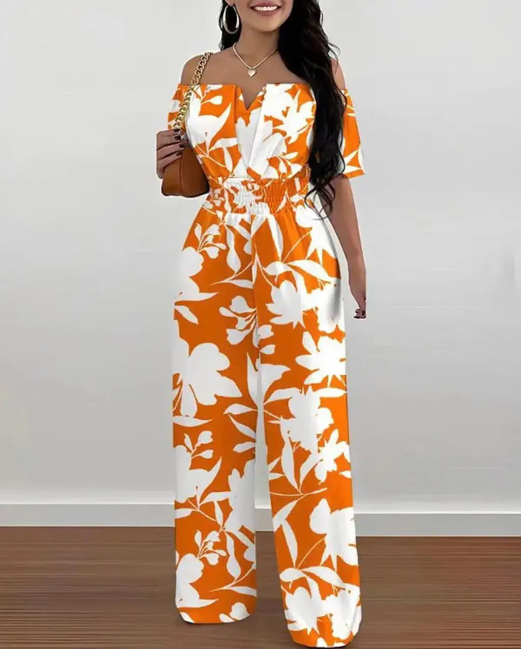 Fashion Printed Wide Leg Jumpsuit Women Sexy Slash Neck Off-shoulder HSPECIFICATIONSBrand Name: FUXIONGFUStyle: CasualAge: JUNIOROrigin: Mainland ChinaCN: GuangdongSeason: SummerMaterial: POLYESTERDecoration: noneFabric Type: POLYESTERDMEwomenstorenull