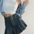 denim skirt women's clothing spring and summer retro pleated skirt empSPECIFICATIONSBrand Name: HIZILENTMaterial: COTTONStyle: High StreetElasticity: Non StrechOrigin: Mainland ChinaCN: GuangdongSeason: Spring/SummerFabric Type: DenimHDMEwomenstorenull