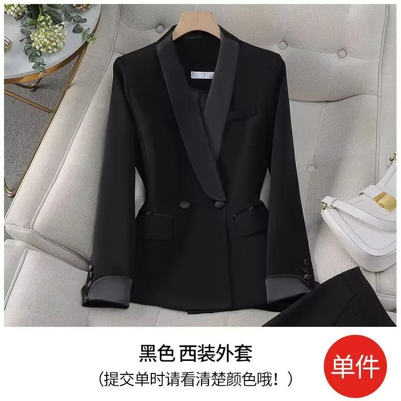 Elegant Red Black Women Pant Suit Office Ladies Female Business Work