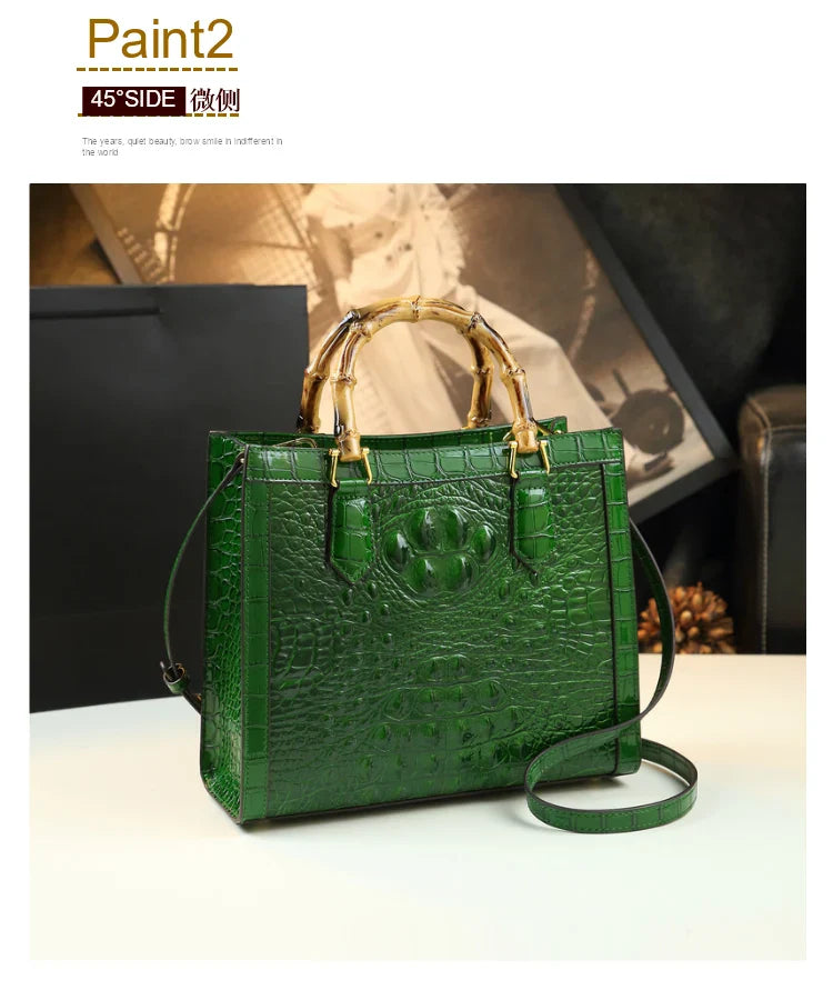 Women's Bag Crocodile Pattern Handbag Portable Tote Bag Mom Tide ShoulSPECIFICATIONSBrand Name: BJYLOrigin: Mainland ChinaCN: GuangdongLining Material: COTTONMain Material: Genuine leatherPlace Of Origin: GUANG DONG ProvincePlace Of OrDMEwomenstorenull