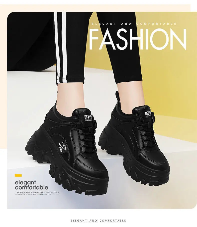 Sneakers- Shoes Comfortable Female Fashion High Heel Woman Sneakers