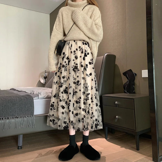 Skirt Women Vintage Butterfly Embroidery Elastic High Waist A-Line MesSPECIFICATIONSBrand Name: GLINDADAMaterial: POLYESTERMaterial: MeshMaterial: VoileStyle: Chinese StyleElasticity: Slight StrechOrigin: Mainland ChinaCN: GuangdongSeaDMEwomenstorenull