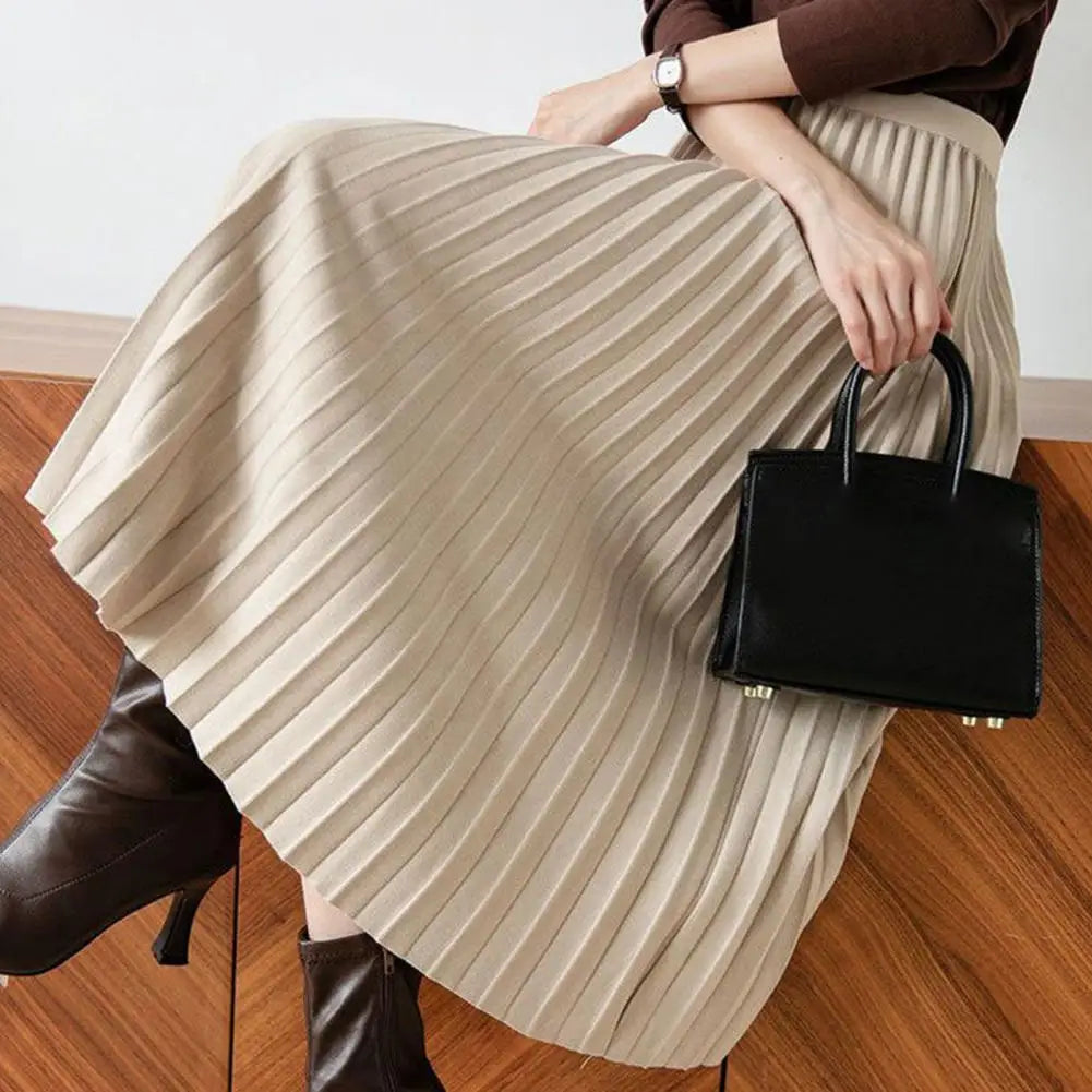 High Waist A-line Skirt Solid Color Loose-fitting Skirt Elegant Women'SPECIFICATIONSBrand Name: NoEnName_NullMaterial: POLYESTERStyle: CasualElasticity: Non StrechOrigin: Mainland ChinaSeason: Autumn/WinterFabric Type: blendedWaistlineDMEwomenstorenull