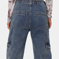 Cargo Pants- High Waist Multi Pocket Cargo Jeans Fashion Loose Denim