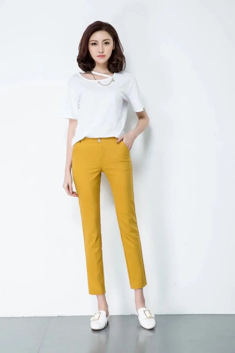 Fashion Ankle Length Suit Pants Office Lady Pencil Spring High Waist WSPECIFICATIONSBrand Name: PPLMHUStyle: Office LadyAge: MIDDLE AGEOrigin: Mainland ChinaCN: HunanSeason: Spring/SummerWaist Type: highDecoration: ButtonDecoration: PoDMEwomenstorenull