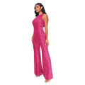 Sleeveless Sequined Jumpsuit Round Neck Slim Fit High Waist Sexy Sprin