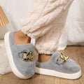 Slippers- Women's Warm Cotton House Slippers Female Indoor Plus Fur