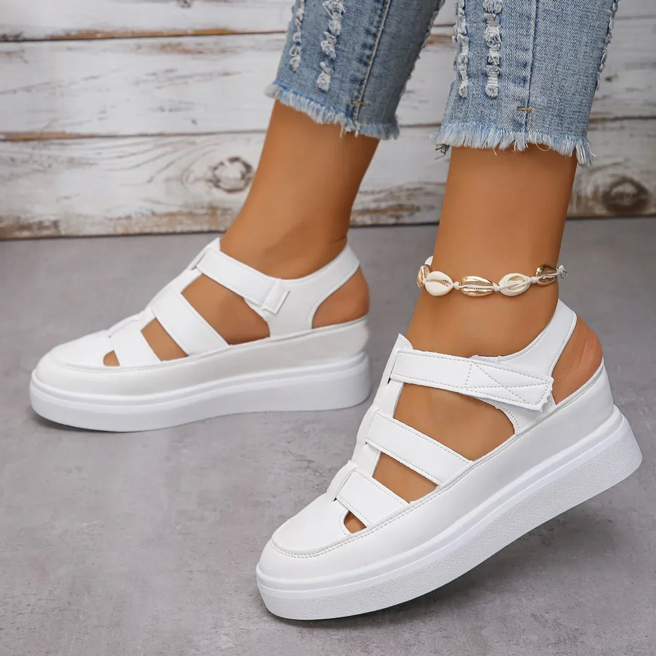 Shoes- New Wedges Heels Platform Sandals Women Hollow Out Sandals