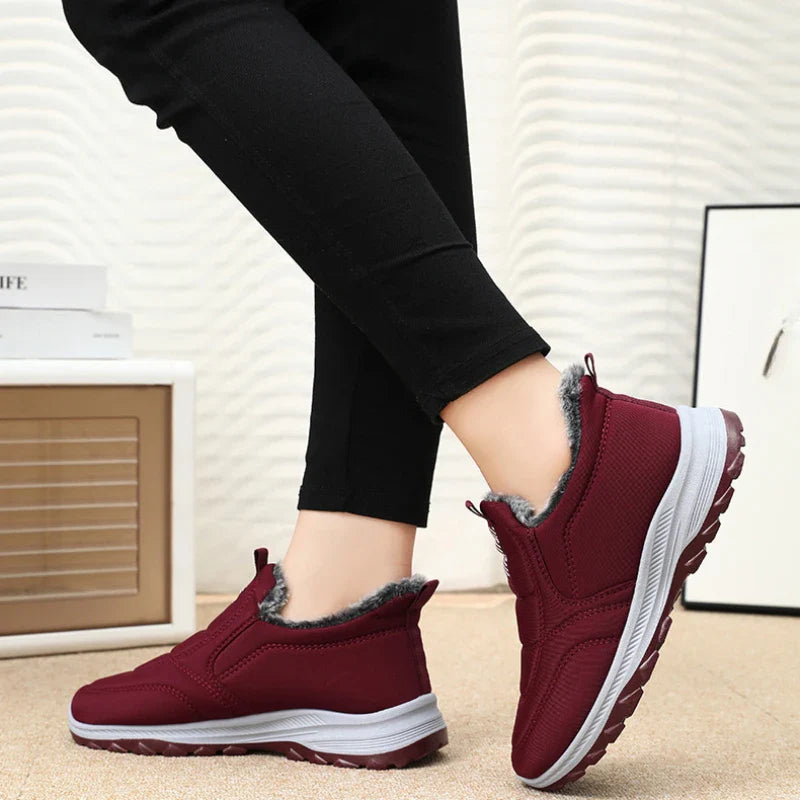 Sneakers- Women Shoes Winter Warmth and Plush Thickening for Outdoor