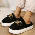 Slippers- Women's Warm Cotton House Slippers Female Indoor Plus Fur