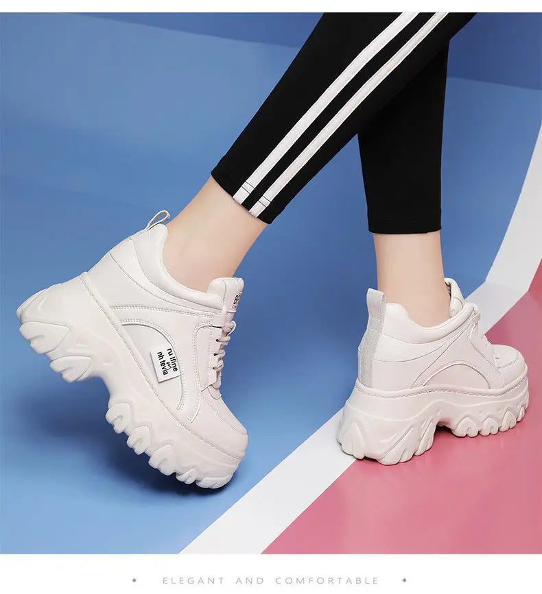 Sneakers- Shoes Comfortable Female Fashion High Heel Woman Sneakers