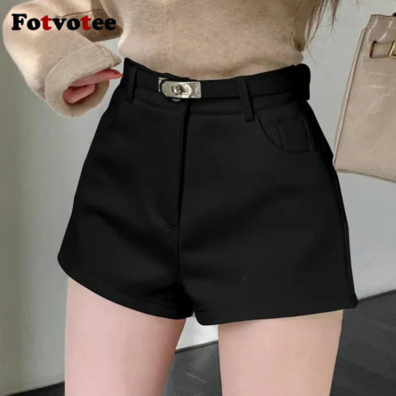 High Waisted Shorts Women Casual Solid Slim Short Pants with BeltSPECIFICATIONSCN: GuangdongBrand Name: FOTVOTEE1: Shorts for Women2: Shorts Women3: Shorts4: Short Pants5: High Waisted Shorts6: Woman clothing7: shorts y2k8: women'DMEwomenstorenull