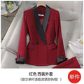 Elegant Red Black Women Pant Suit Office Ladies Female Business Work