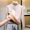 Turtleneck Sweater Women Korean Fashion Lined Warm Knitted Pullover SlSPECIFICATIONSBrand Name: NoEnName_Nullwhether full opening: NoClothing Length: regularMaterial: AcetateDecoration: sashesClosure Type: Single BreastedCollar: RuffleDMEwomenstorenull