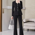 Fashion White Red Black Blazer Jacket And Pant Suit Trousers Women 