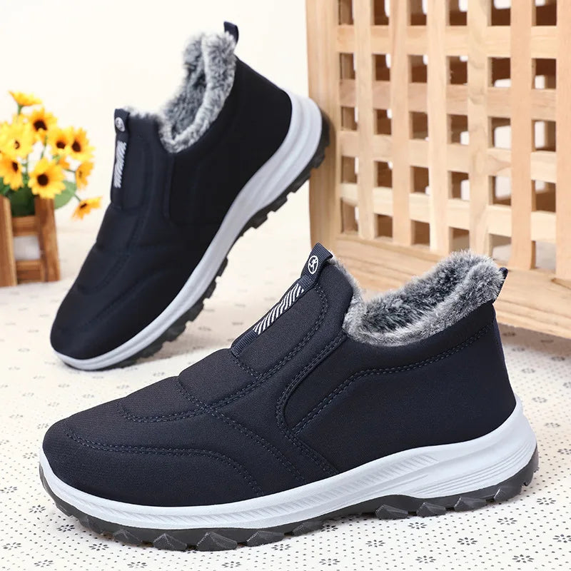 Sneakers- Women Shoes Winter Warmth and Plush Thickening for Outdoor