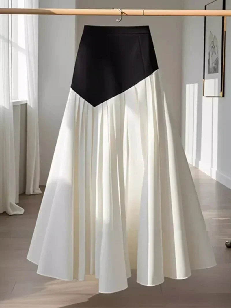 Long Pleated Skirts Y2k Spring French Elegant Slim Fit A-line UmbrellaSPECIFICATIONSBrand Name: Miss ToughMaterial: POLYESTERStyle: CasualElasticity: Slight StrechOrigin: Mainland ChinaCN: GuangdongSeason: Spring/SummerFabric Type: BroDMEwomenstorenull