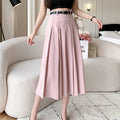 High Waist Midi Pleated Skirts Women's Fashion A-line Casual Suit SkirSPECIFICATIONSBrand Name: YUAZHOQIMaterial: POLYESTERStyle: CasualElasticity: Non StrechOrigin: Mainland ChinaCN: GuangdongSeason: Spring/SummerFabric Type: BroadcloDMEwomenstorenull