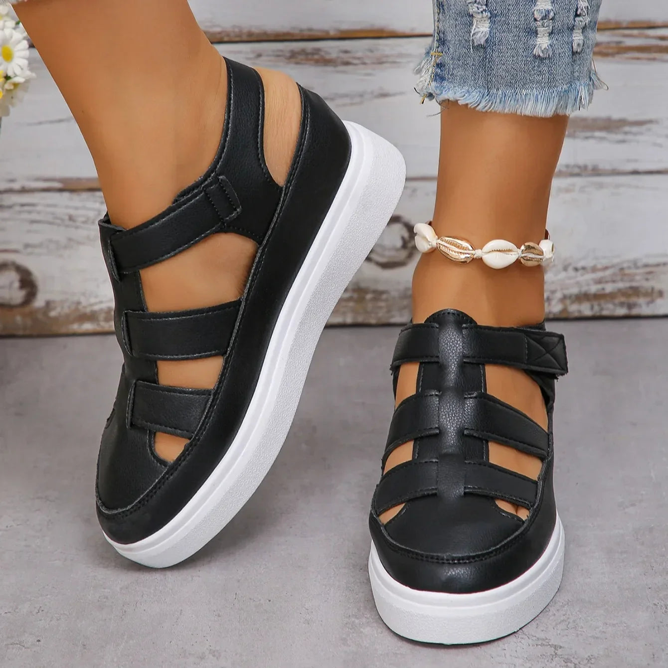 Shoes- New Wedges Heels Platform Sandals Women Hollow Out Sandals