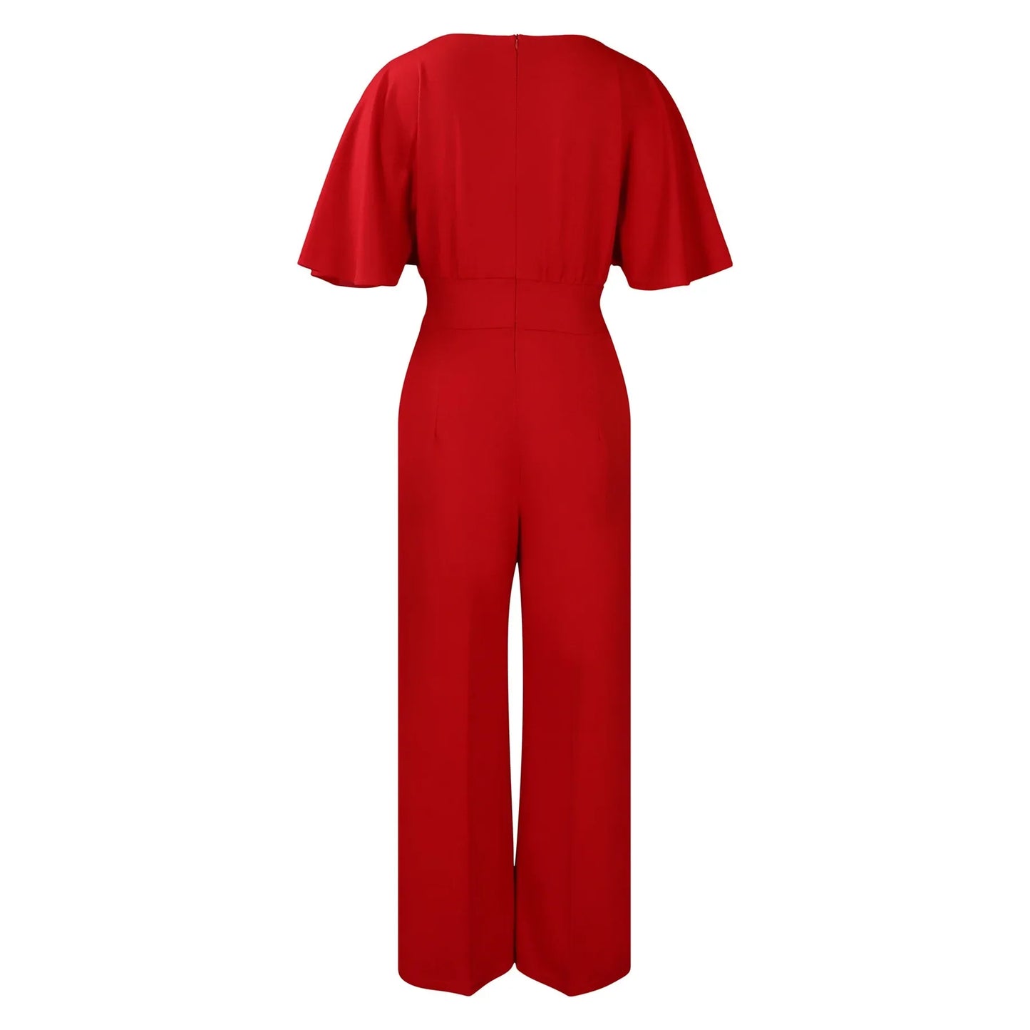 Jumpsuits Women Elegant Luxury O Neck Short Sleeve Belt Waisted StraigSPECIFICATIONSBrand Name: NoEnName_NullStyle: Office LadyAge: MIDDLE AGEOrigin: Mainland ChinaCN: GuangdongSeason: All seasonMaterial: POLYESTERDecoration: sashesFabDMEwomenstorenull