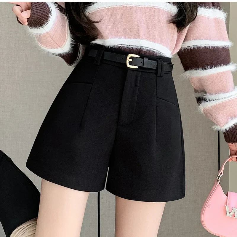 Duomofu Stylish Women's Casual Solid High Waist Wide Leg Shorts with PSPECIFICATIONSBrand Name: DUOMOFUDecoration: PocketsDecoration: sashesFabric Type: BroadclothPant Style: regularPattern Type: SolidFit Type: LOOSEStyle: CasualMateriDMEwomenstorenull