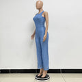 Sleeveless Sequined Jumpsuit Round Neck Slim Fit High Waist Sexy SprinSPECIFICATIONSBrand Name: mandylandyStyle: StreetwearAge: MIDDLE AGEOrigin: Mainland ChinaCN: GuangdongSeason: SummerMaterial: POLYESTERDecoration: SequinedFabric TyDMEwomenstorenull