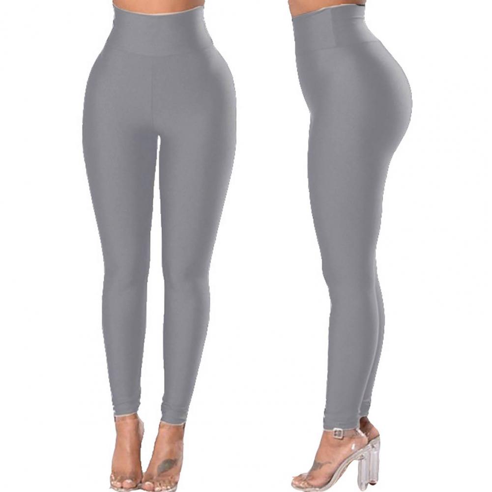 Leggings- Pants Solid Color Elastic Waist Sweatpants Tights Sexy Women