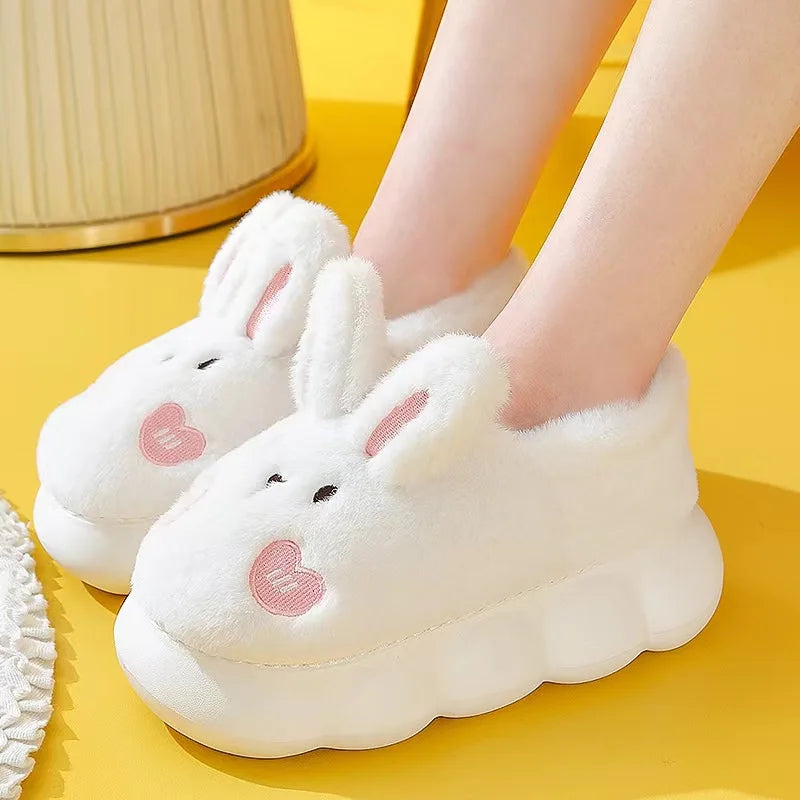 Slippers- Women's Warm Cotton House Slippers Female Indoor Plus Fur