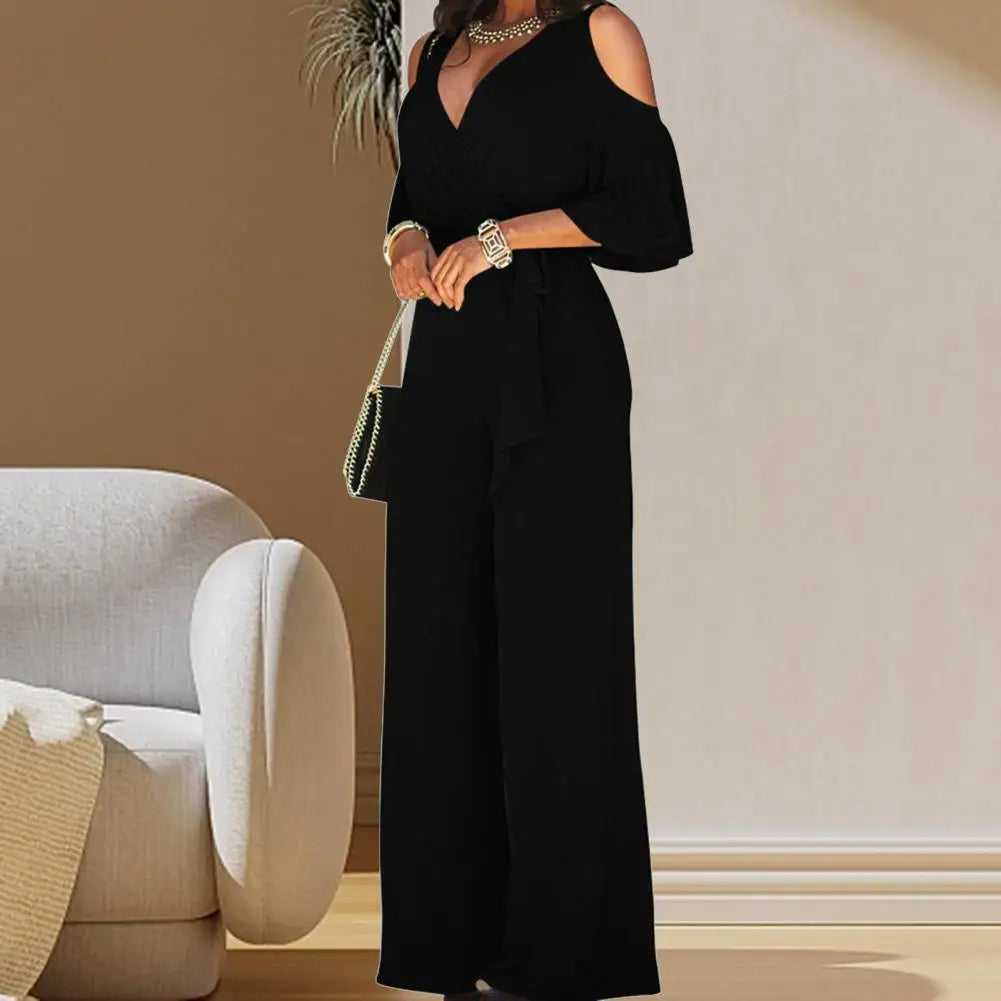 Jumpsuit Lace Up Women Deep Crotch OL StyleSPECIFICATIONSBrand Name: SANWOODStyle: CasualAge: MIDDLE AGECraft of Weaving: OtherOrigin: Mainland ChinaCN: GuangdongSeason: All seasonMaterial: POLYESTERDecoratioDMEwomenstorenull