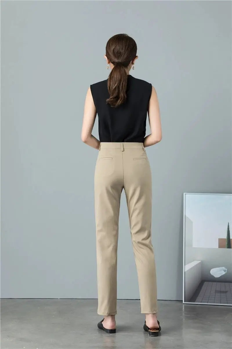 Fashion Ankle Length Suit Pants Office Lady Pencil Spring High Waist WSPECIFICATIONSBrand Name: PPLMHUStyle: Office LadyAge: MIDDLE AGEOrigin: Mainland ChinaCN: HunanSeason: Spring/SummerWaist Type: highDecoration: ButtonDecoration: PoDMEwomenstorenull