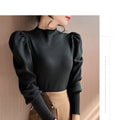 Sweater Turtleneck Slim Fit Basic Pullovers Fashion Korean Knit Tops PSPECIFICATIONSBrand Name: zjaissClothing Length: regularMaterial: POLYESTERMaterial: COTTONDecoration: noneCollar: Mock NeckElasticity: High StrecthSleeve Style: pufDMEwomenstorenull