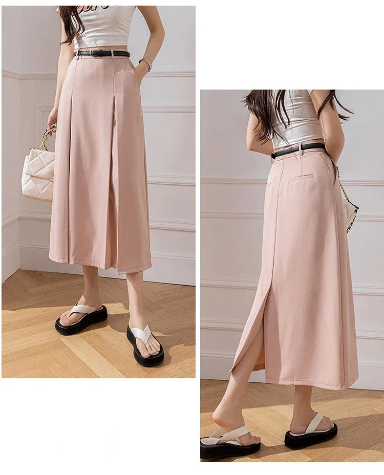 High Waist A-line Long Skirts Office Ladies Elegant Suit Skirt NewSPECIFICATIONSBrand Name: YUAZHOQIMaterial: POLYESTERStyle: CasualElasticity: Non StrechOrigin: Mainland ChinaCN: GuangdongSeason: Spring/SummerFabric Type: BroadcloDMEwomenstorenull